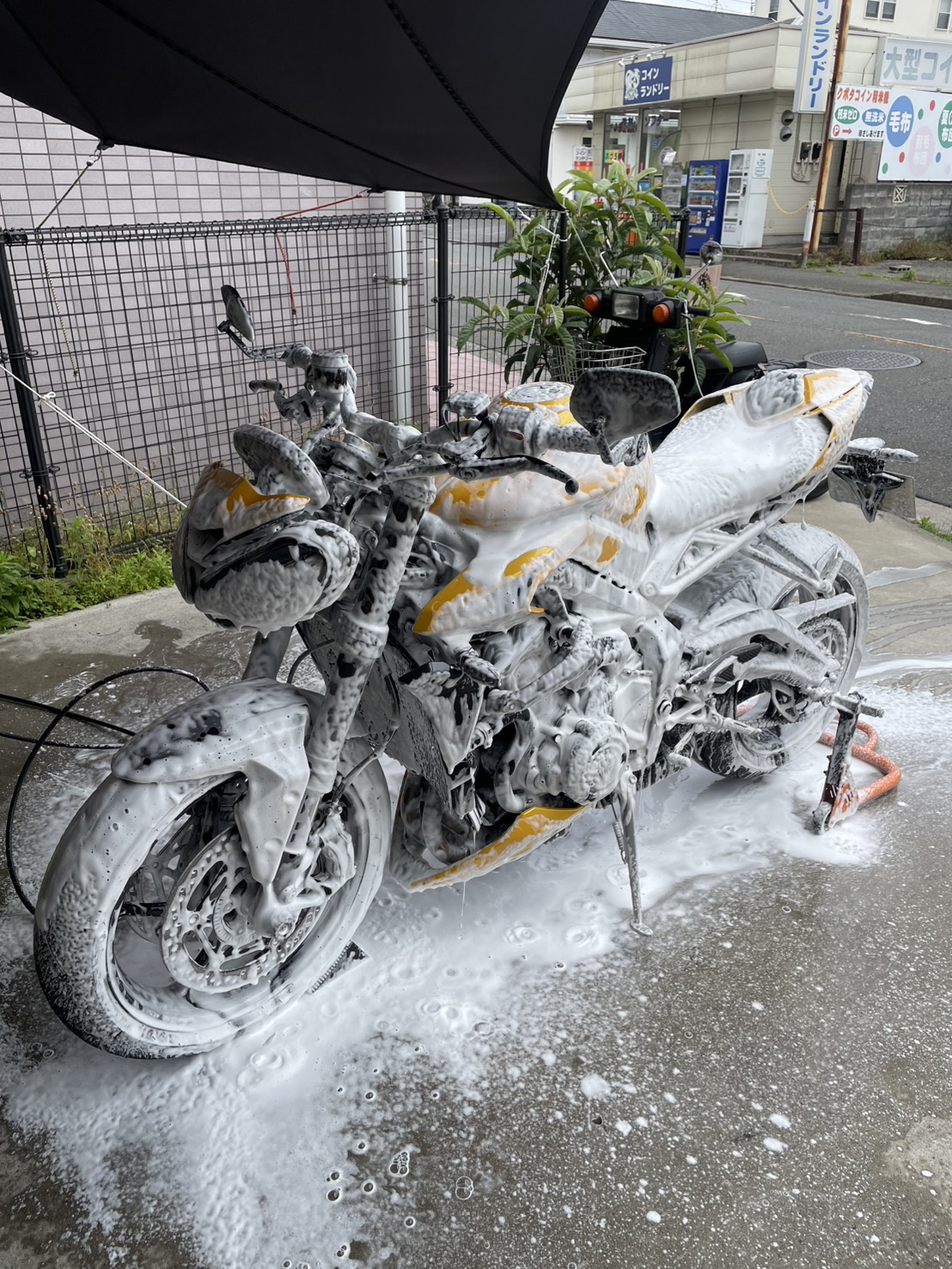 バイク専用洗車スペース